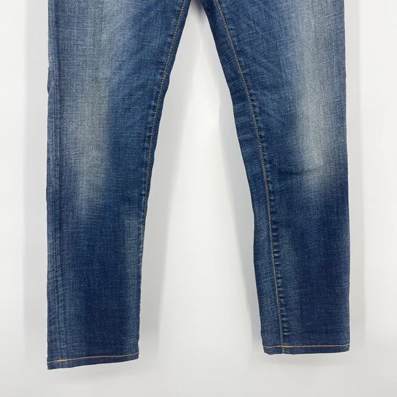 R13 | High Rise Skinny Jeans Dark Worn Wash 25 Indie Sleaze Grunge - Picture 7 of 16